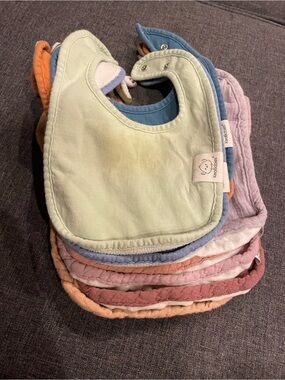 Baby drool bibs and burp cloth lot